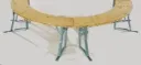 Banc en Bois demi-ronds pliants
